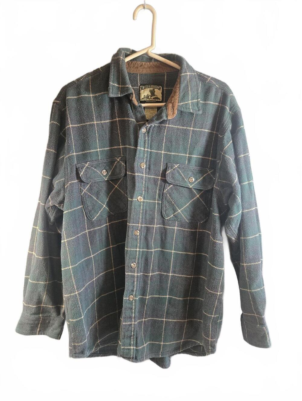 90s Vintage Field & Stream Heavyweight Cotton Plaid Flannel